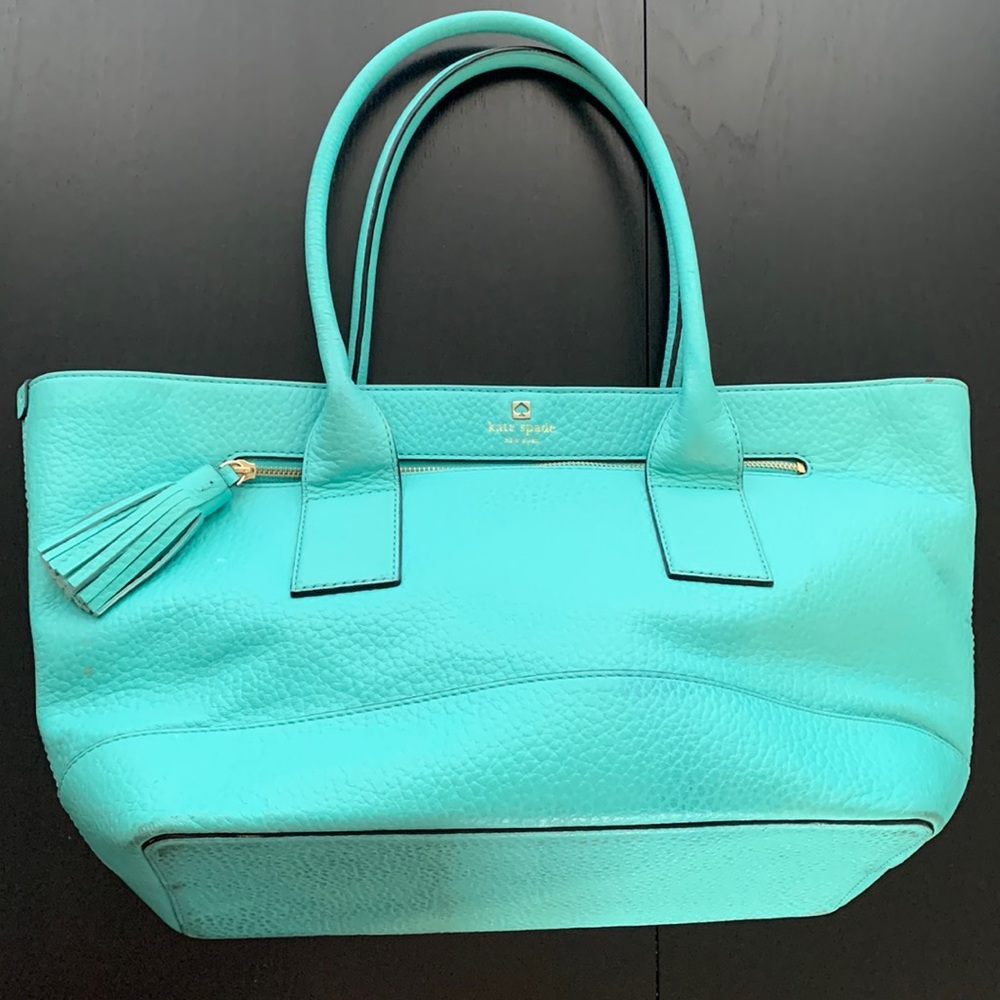 Teal Kate Spade shoulder purse